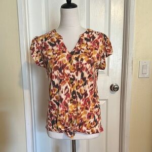 Multicolor Button-Down Women's Top